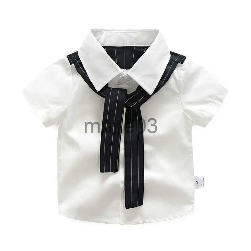 Childrens new cool summer clothing little boys short sleeved shirt and 2-piece set J250403