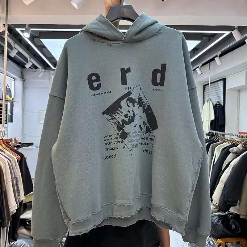 24Aw Printed Fleece Hoodie Fashion design must Fleece Hoodie for spring and winter