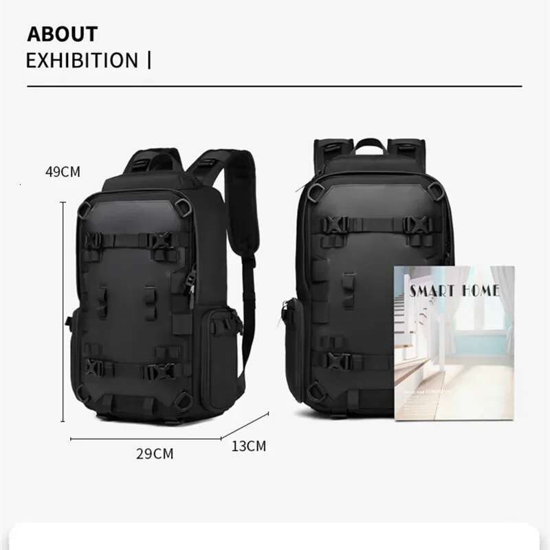 OZUKO 17.3 Inch Helmet Shoulder Men Travel Backpack Outdoor Waterproof Rider Cycg Sports Motorcycle