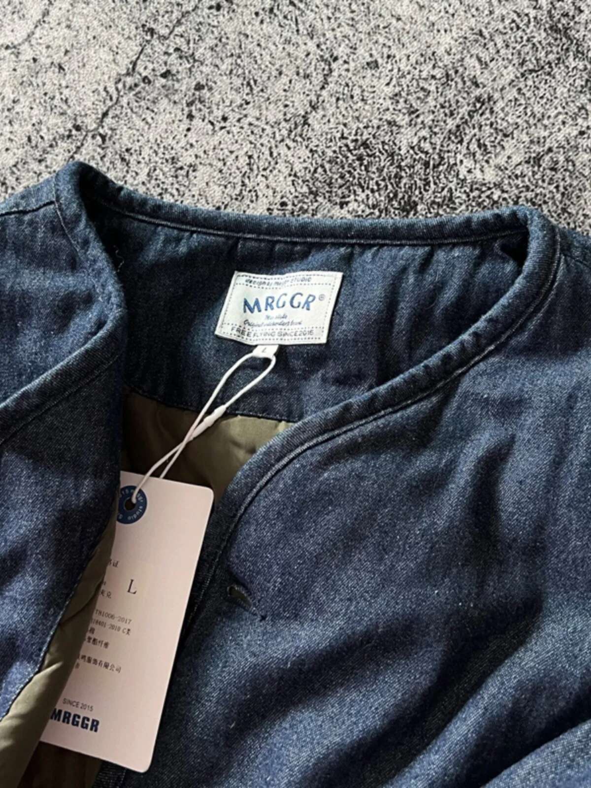 Japanese Retro Style Thickened Warm Autumn Winter Stand Up Collar Jackets Casual Versatile Denim Cotton Padded Coats for Men