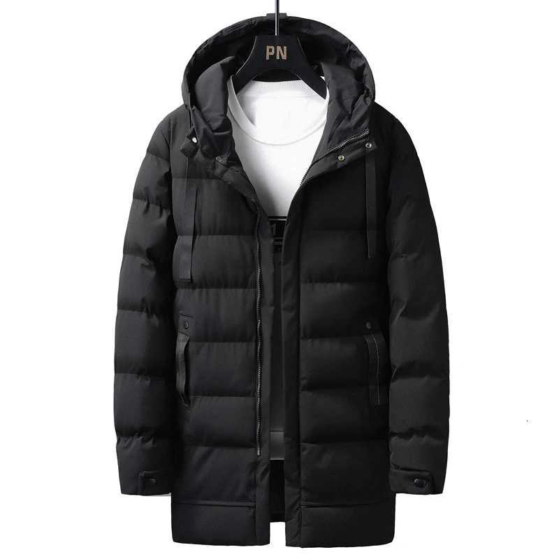 Puffer Jacket Men Thick Warm Winter Jackets Hooded Long Coats Fashion Casual Cotton Padded Parkas Man Outwear Clothing TopT251107