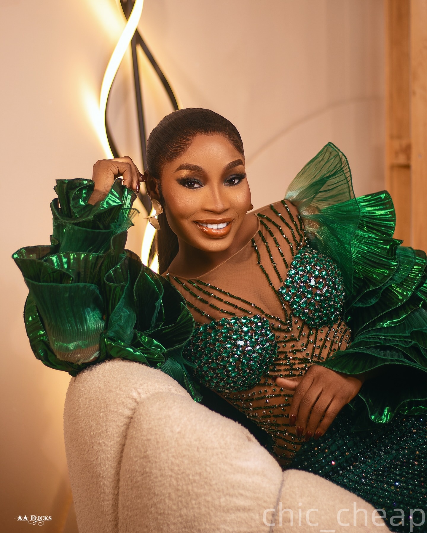 Aso Ebi Dark Green Sheath Prom Dresses 2026 Crystals Full Sleeves Evening Formal Party Second Birthday Engagement Gowns Plus Size Dress For Special Oc