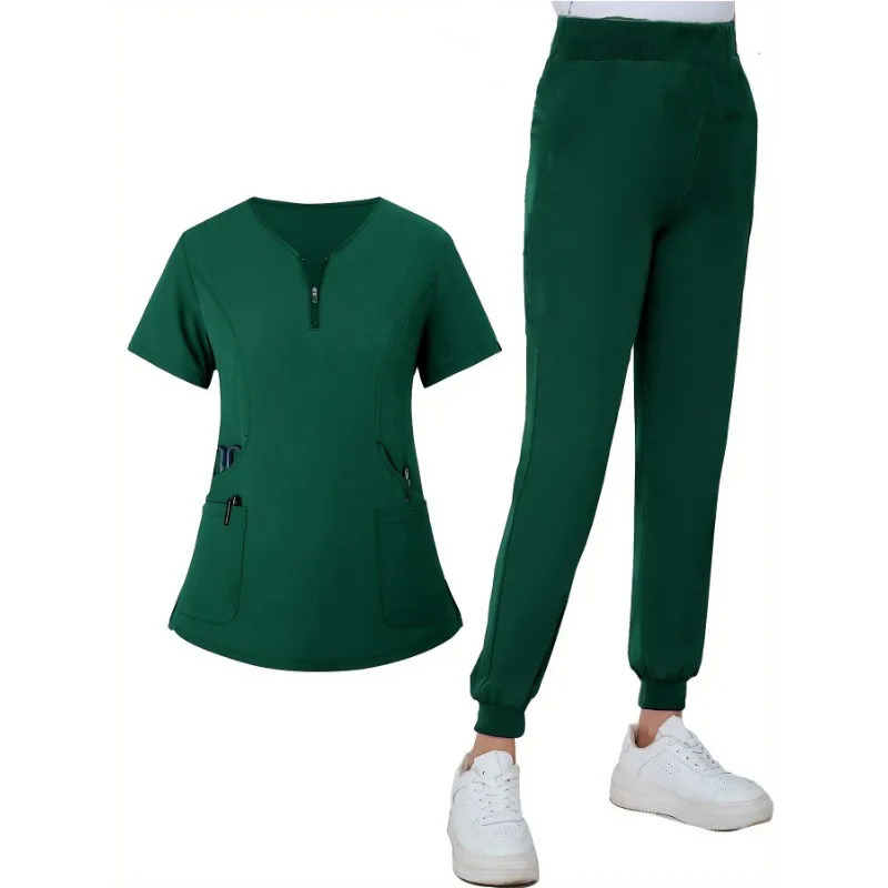 Selling Wholesale Hospital Uniform Thread Scrubs Nurse Soft Short Sleeve Scrub Suit Women Scrubs Uniforms Sets 250402