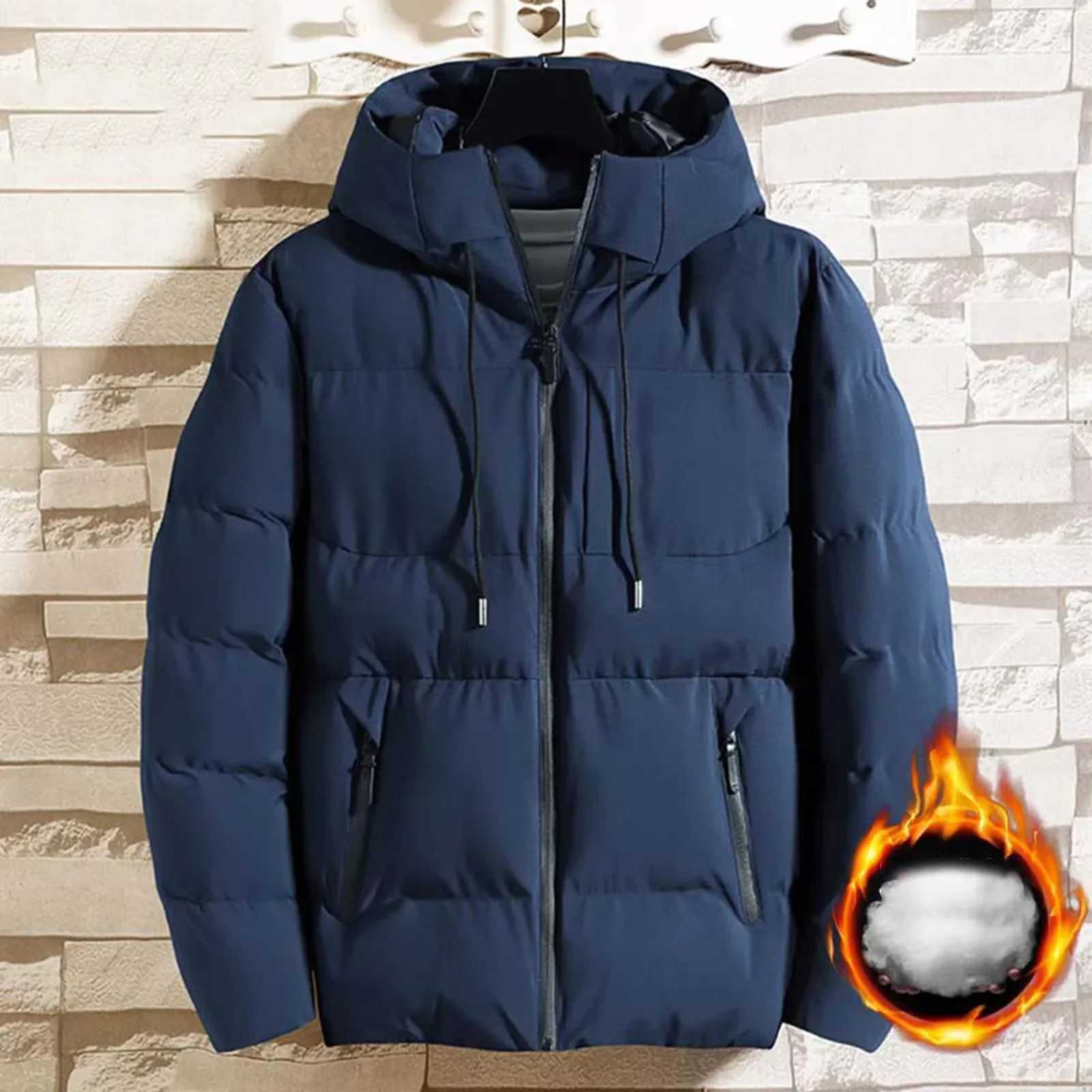 MenS Autumn Winter New Jacket Thick Down Cotton Jacket Warm Cotton Jacket Top Korean Thickened Down Cotton-Padded CoatT251107