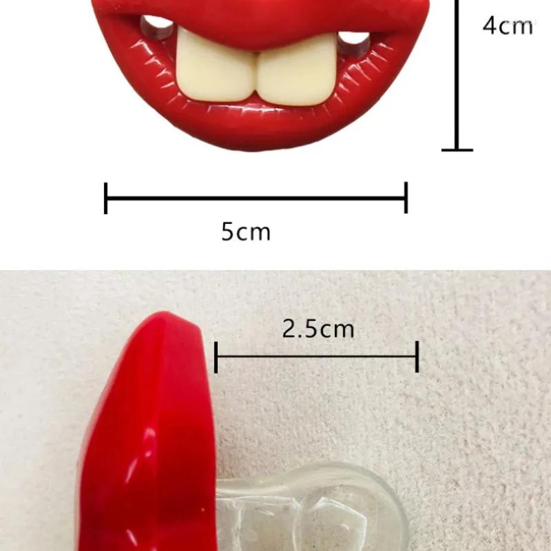 Update Funny Dog Pacifier Silicone Buckteeth For Small Red Lips Cat Muzzle Puppies Dental Health Pet Supplies