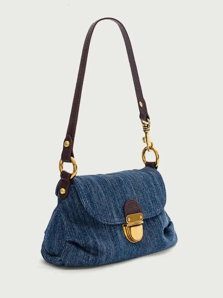 Advanced Fold Lock Crossbody Women Fashion Casual Underarm Handbag 2023 Denim Shoulder Vintage Female Messenger Bag