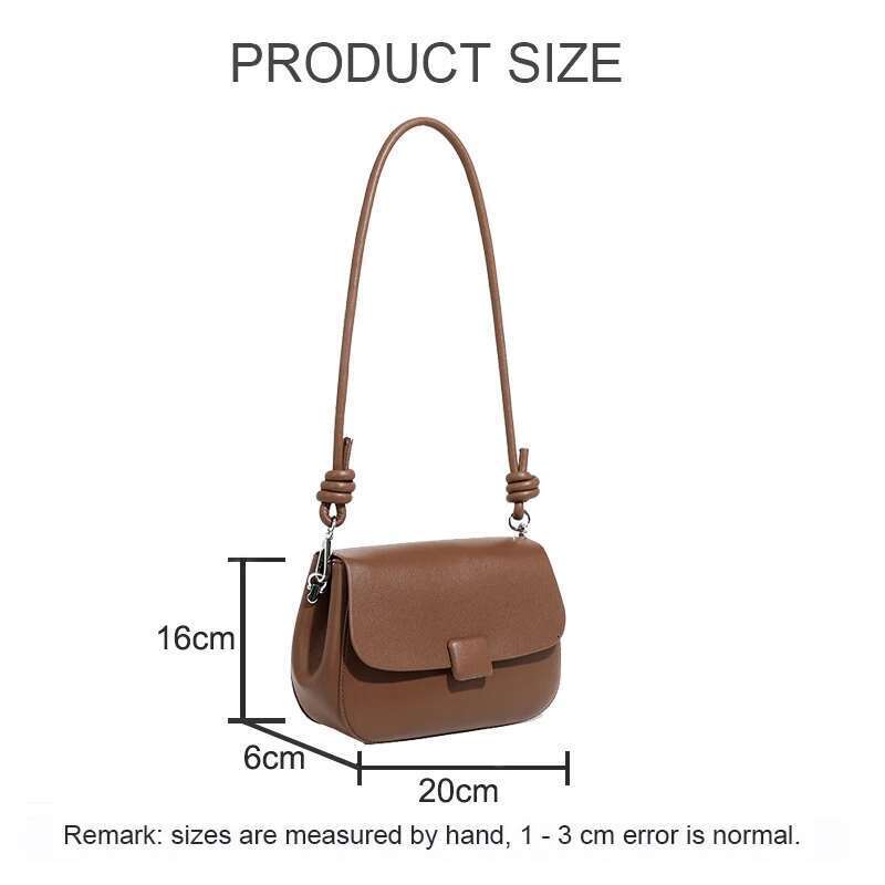 New Lady Vintage Split Leather Messenger For Women Simple Crossbody Shoulder Handbag Girls Daily Using Commuter Small Square Bag