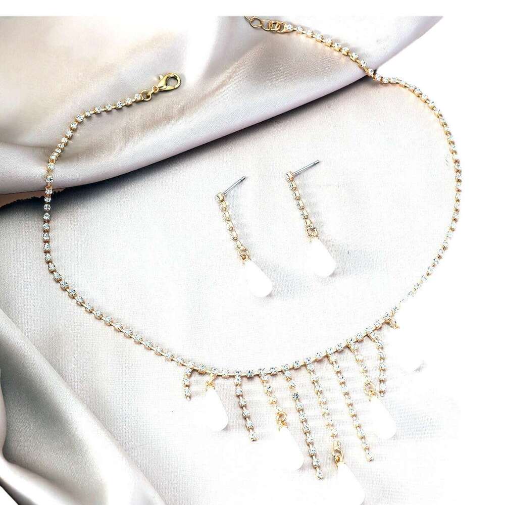 New Super Immortal Style Tassel Pearl Necklace Set Trendy Street Shooting Women's Bride Collar Chain