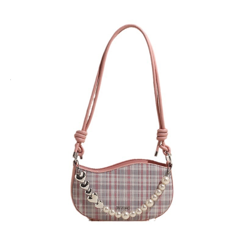 2025S Designer Women S Bag Fashionable Pearl Chain Armpit Bag New Niche Minimalist Handbag Stylish And Versatile Single Shoulder Crossbody Women S Bag