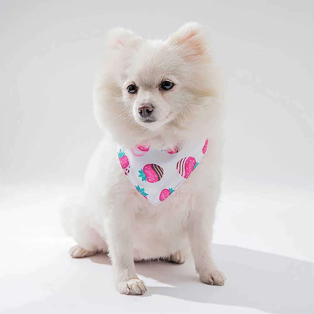 Pet Dog Collar Scarf Dog Cat Collar Bandage Collar Scarf with Leather Collar Accessories Adjustable Pet Dog Collar M250406