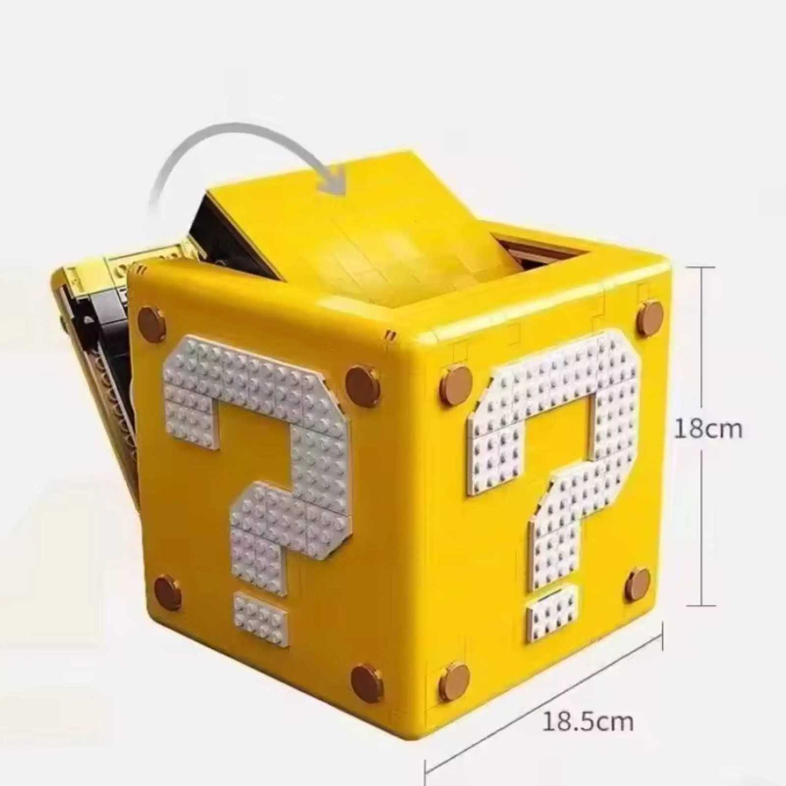 2025 NEW 2064PCS Super Marioed 64 Question Mark Box Building Bricks Home Decoration Crafts Small Ornaments for Christmas Gifts Y251107