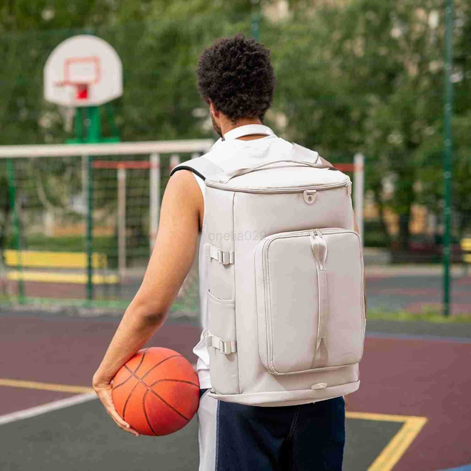 Gym Bag for Women Men Duffle Travel Bag with Shoes Compartment and Wet Pocket Waterproof Overnight Carry On Bag Backpack with Two Elastic Bottle Holde