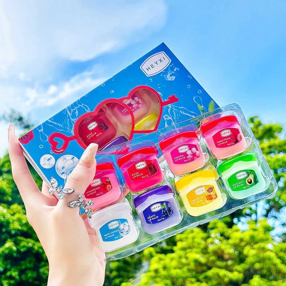 4/6/8 pieces of fruit lipstick set sleep lipstick moisturizing non stick crack resistant vaseline lipstick care W250407