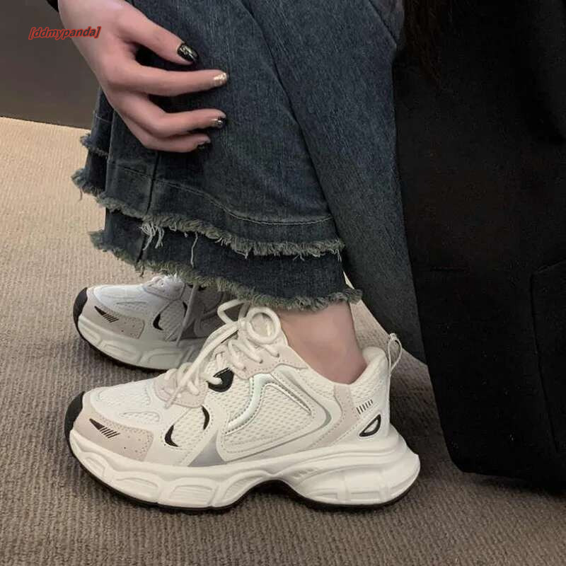 Women ary Chunky Sneakers Mesh Breathable Increased Internal Trainers Sports Running Casual Ladies Fiess Vulcanize Shoes ddmypanda