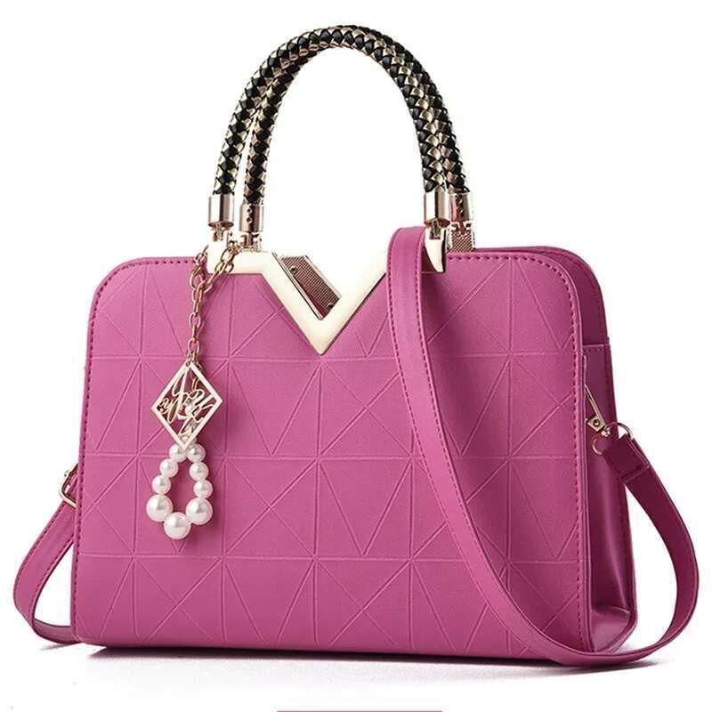 Patchwork Women Handbag Shoulder Messenger Office Work PU Leather Female Bag Ladies Fashion Elegant