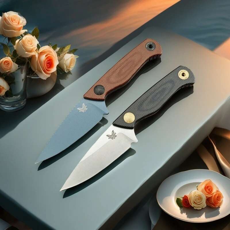 Straight BM 203Bt D2 Blade En Handle Multi-Fuctional Drop Point Convenient S Knife Slim Cutting Kitchen Hand Tool