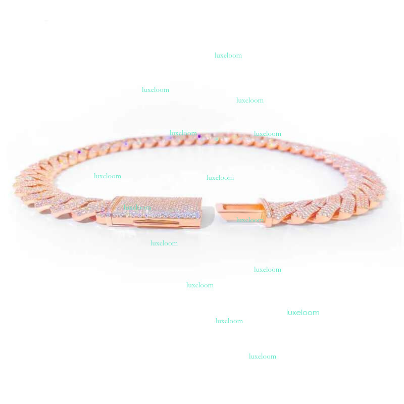 Premium VVS Grade Moissanite Cubic Zirconia Bracelet for Men - Stylish White and Rose Gold Finish