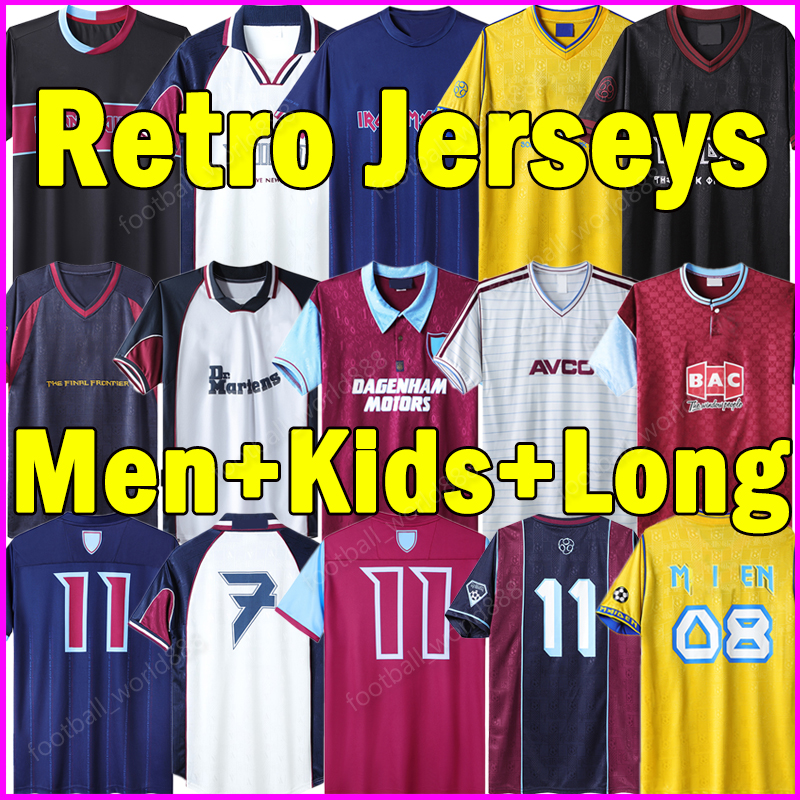 Retro 1986 WEST DUMITRESCU HAMJerseys Soccer Jerseys LAZARIDIS Iron Maiden COTTEE football Shirts DOWIE BISHOP DICKS football kits DI CANIO Men Uniforms Kits Sets