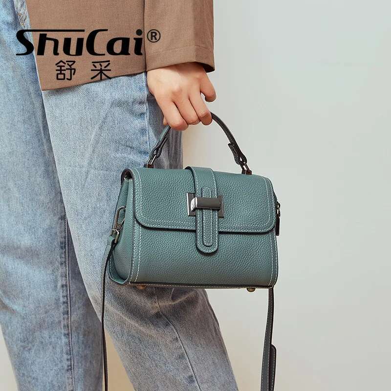 Genuine Fashion Female Summer Crossbody Leather Women's Bags Single Shoulder Tote Small Square Bag