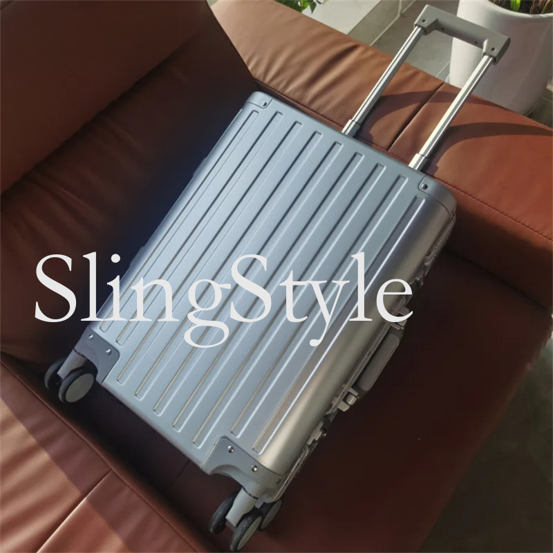 New Lage All Aluminum Magnesium Alloy Trolley Case 20"24"26"28 Inch Men's Boarding Box Travel Essentials Suitcase