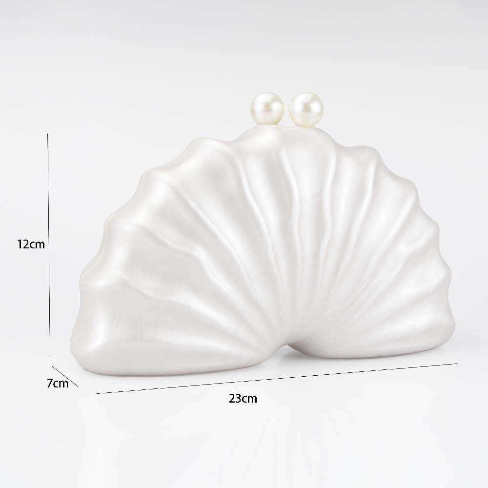 Womens Shoulder Bags Diagonal Cross Bag Shaped Shell Acrylic Fashion Wedding Banquet Handbag