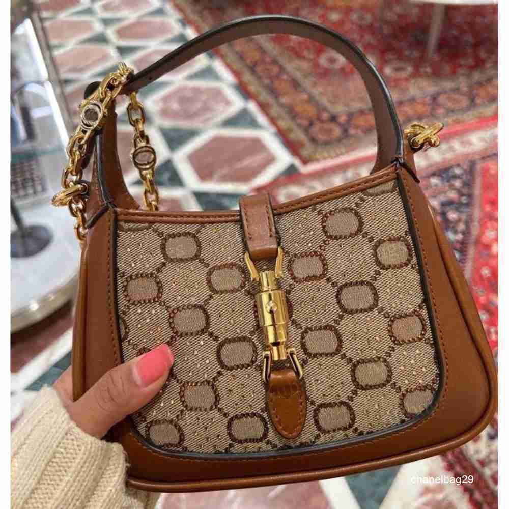 Evening Bags Jackie 1961 Shoulder Crystal Mini s Handbags Top Quality Designer Crossbody Bag Hobo Bags Genuine Leather Women 01