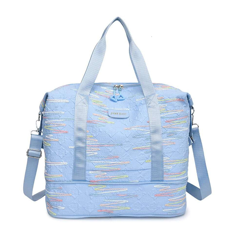Fashion Handbag Lightweight Durable Large Capacity Nylon Women Men Versatile Travel Tote Weekend Bag Duffle