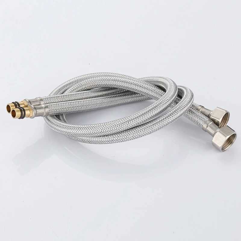 Faucet Hoses Cold Hot Mixer Faucet Stainless Steel Water Inlet Pipe G1/2 Caliber Hoses Length 50cm-100cm Y251107