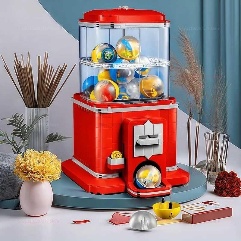 2025 New Vending Machine Building Blocks Set 1343pcs DIY Play Game Toy Gift for Kids Boys Girls Educational Fun Birthday Party Y251107