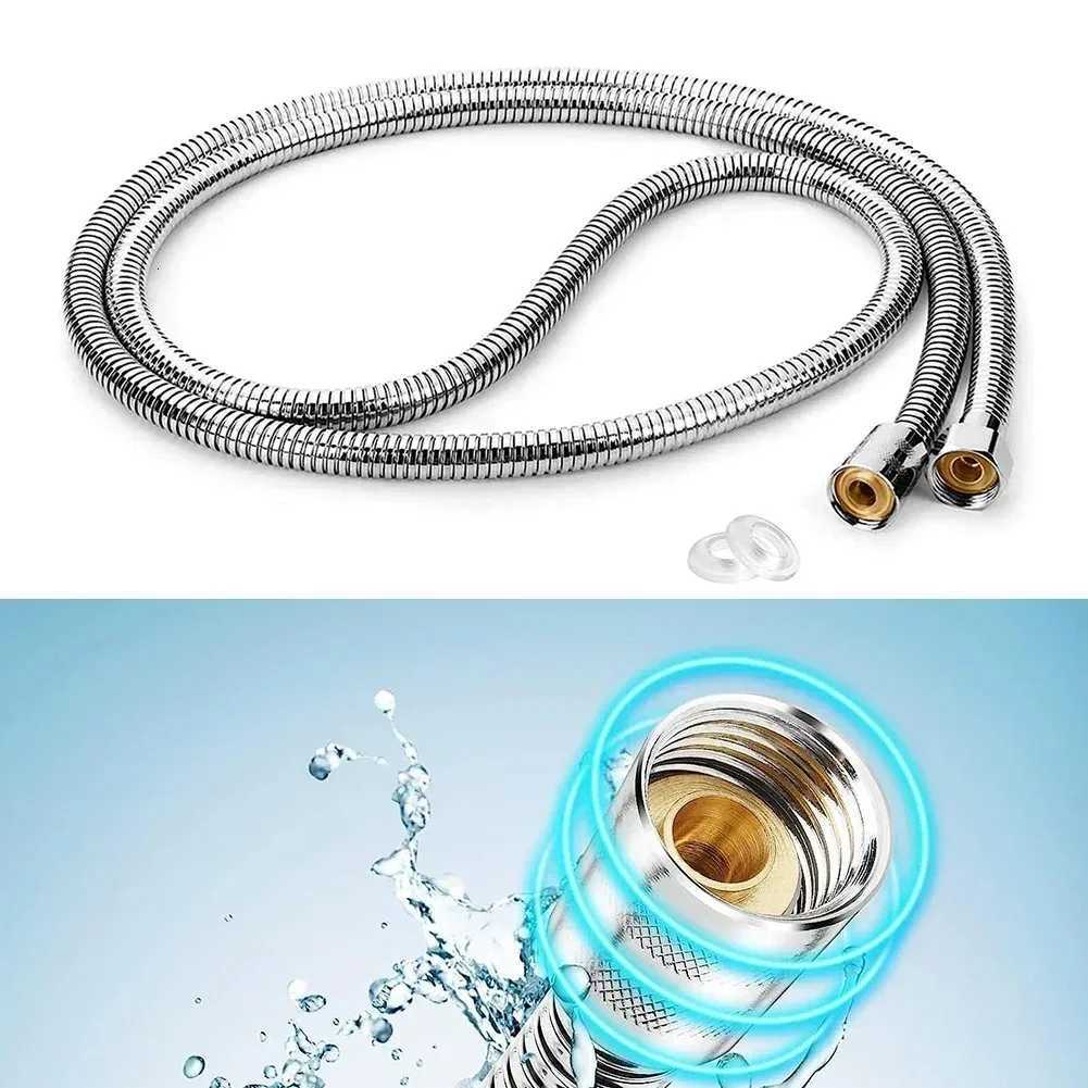 15M 2M Stainless Steel Hose Extension Tube Bathro Shower Tube Extension Tube Water Pipe Draw Tube Bathro Accessories Y251107