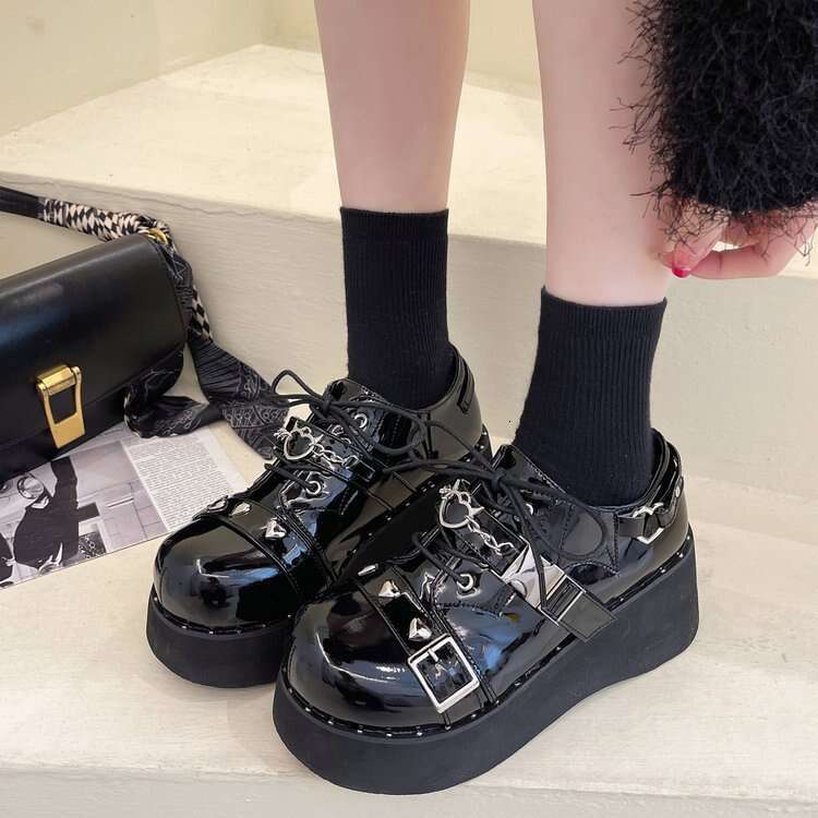 Spicy Girl Thick Bottom Sweet Cool Mary Jane for Women 2024 New Spring and Autumn Punk Lolita Bow JK Small Leather Shoes