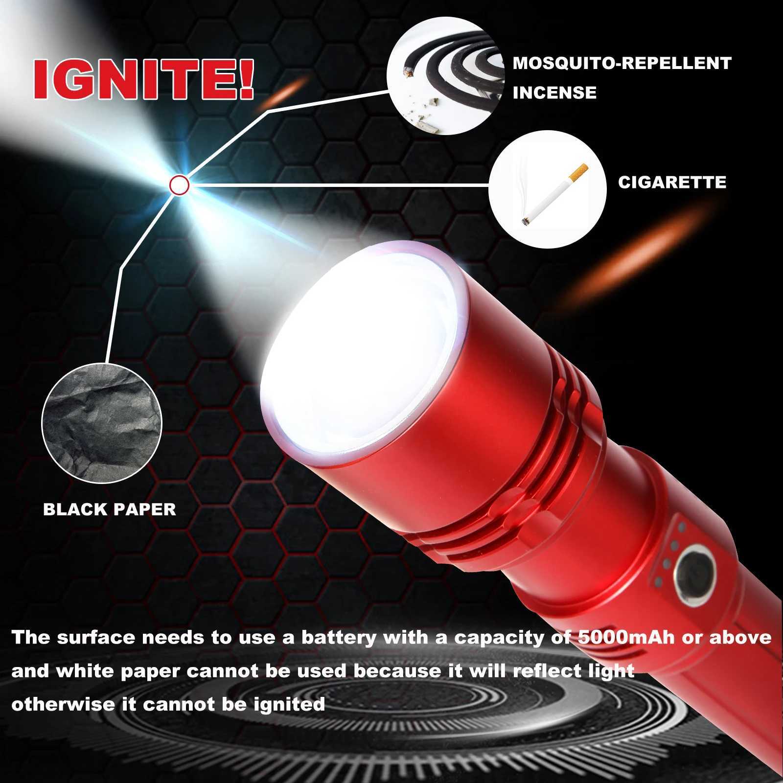 Shan bao 4000LM flashlight zoomablestrong light focusing light source canignite flames plastic bagscustomized/blessingW251106