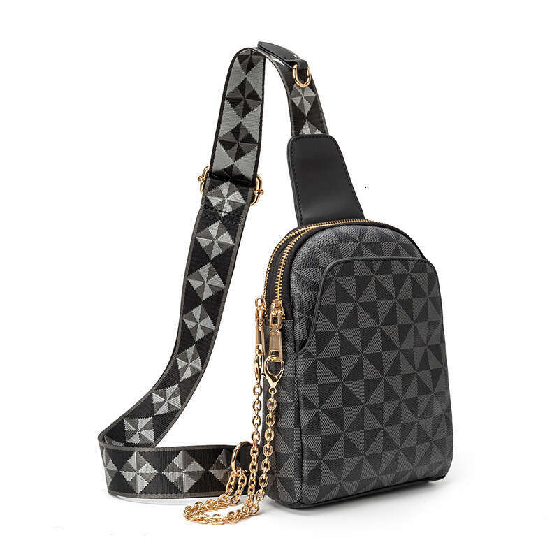 Designer Bag Foreign Trade Bags New Cross Border Chest Women S Printed Soft Leather Retro Crossbody Outdoor Phone