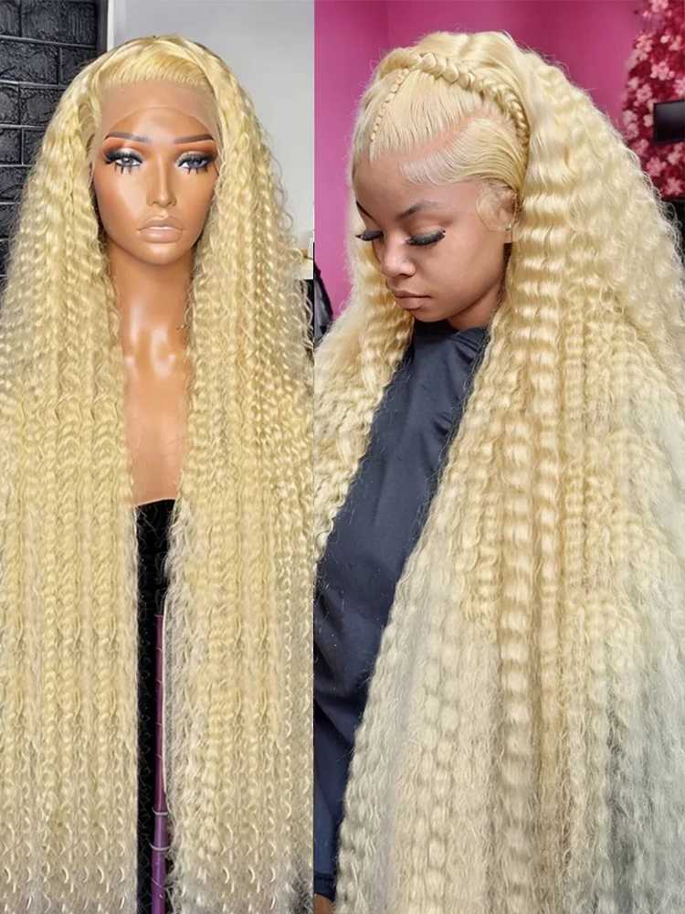40 Inch Blonde 613 HD Lace Frontal Wig 13x6 Curly Wigs Preplucked Loose Deep Wave Wigs Human Hair 13x4 Lace Frontal Wig W251107