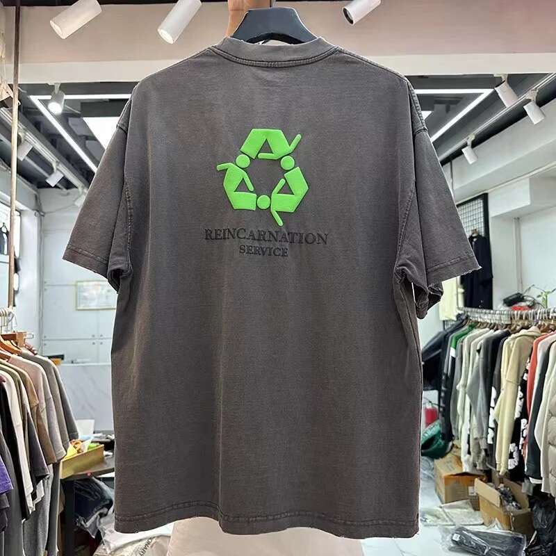 New Men's Double Sided Gas Monkeys Garage Printed Cotton T-Shirt Summer Short Sleeve O-neck Tees Streetwear Oversized Tops