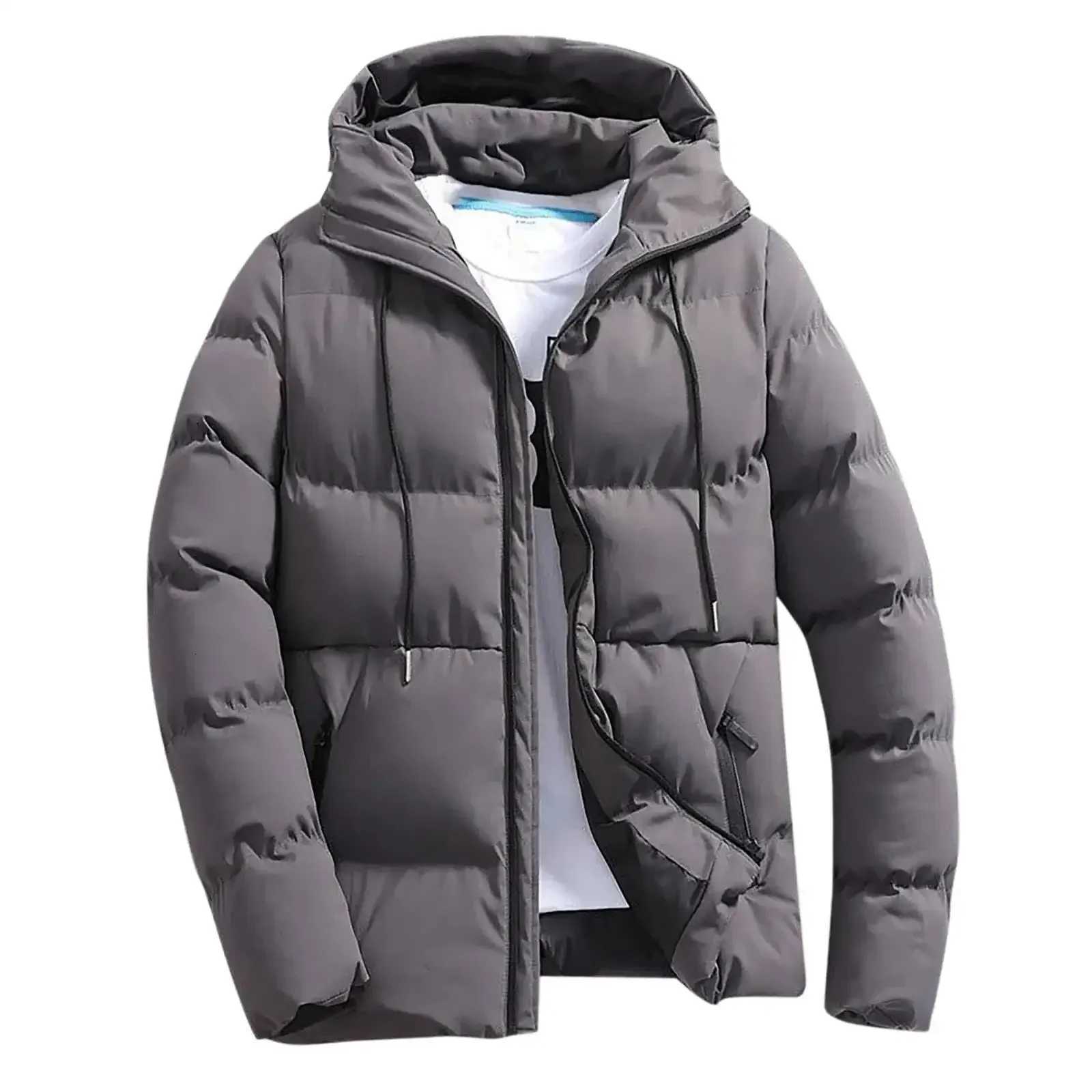 2025New Mens Winter Thick Warm Cotton Coat Hooded Casual Jacket Business Casual Style Outerwear Windproof Cold Weather ParkaT251107