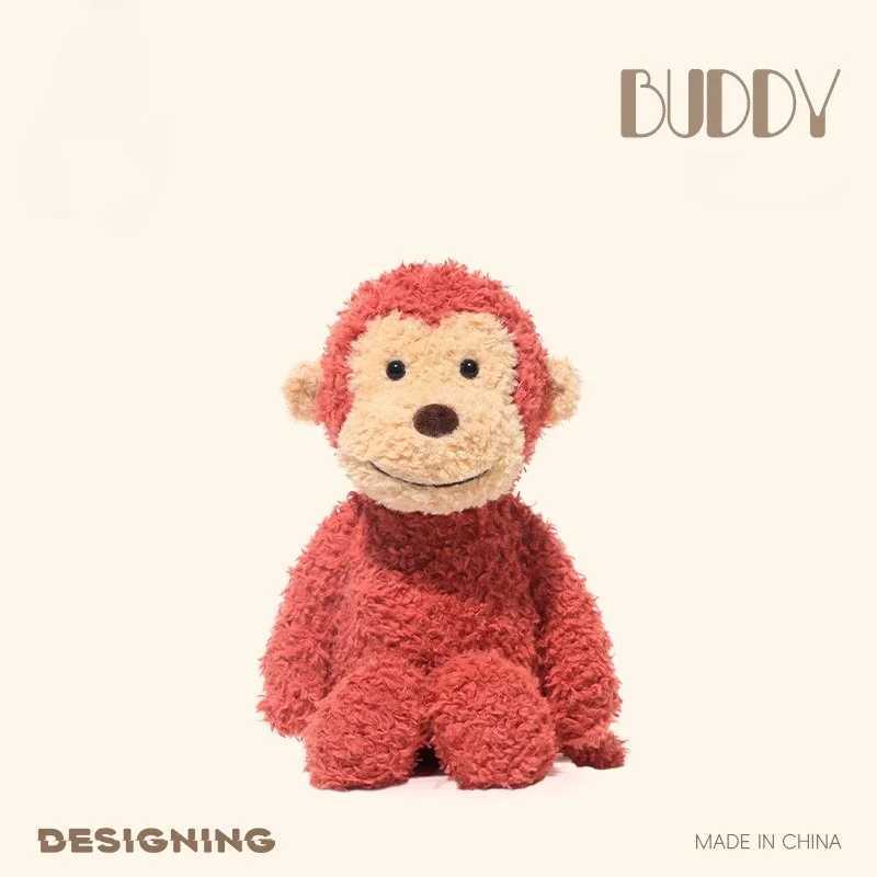 Kids Cuddly Animal Plush Toy Super Soft Fluffy Dog Monkey Rabbit Sheep Stuffed Animal Soothing Toys for Toddlers Bedroom Decor C251107