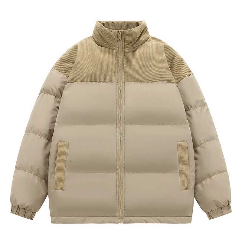 Autumn Winter Turtleneck Mens Clothing Zipper Pockets Long Sleeve Cardigan Coats Fashion Contrast Color Jackets Trendy TopsT251107