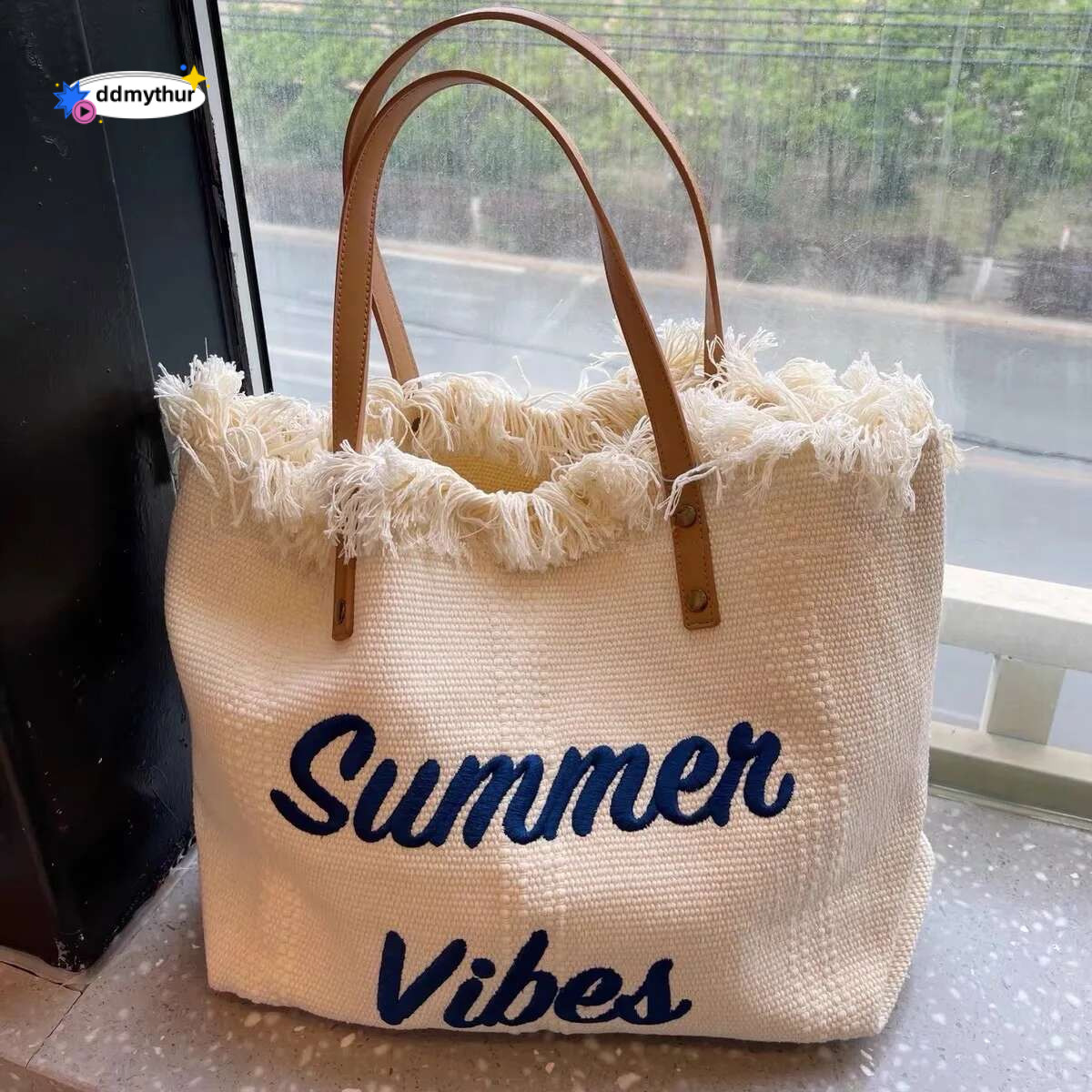 Canvas Women Handbags Large Tote Beach Shopping Underarm Shoulder Bag For Female Casual Top-Handle Bags ddmythur