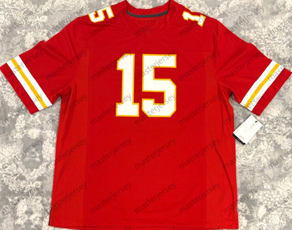15 Mahomes Custom Football Jersey Wentz Edwards-Helaire Hunt Pacheco Perine Steele Jerseys Any Name Number