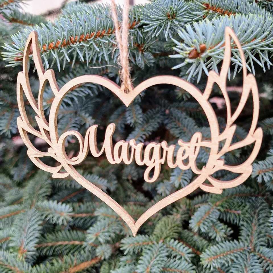 Personalized Angel Wings Ornament In Loving Memory Ornament Memorial angel wings Christmas Ornament Memorial Only Tags Only Tags W251107