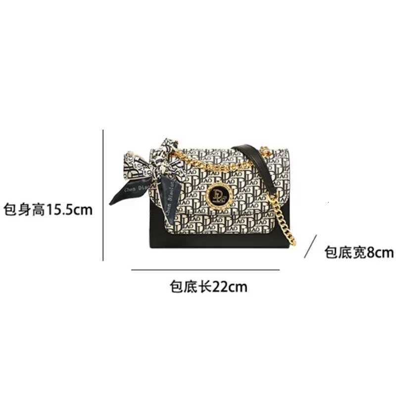 2025 New Ladies Bag Senior Sense Lock Buckle Shoulder Diagonal Cross Ladies Small Square Bag Chain Lock Buckle BagW251107