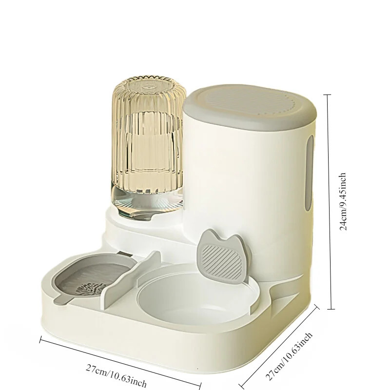 Cat bowl automatic feeder suitable for cats dogs pets water dispensers comprehensive cat bowls cat food alkali dogs eating and drinking 250403