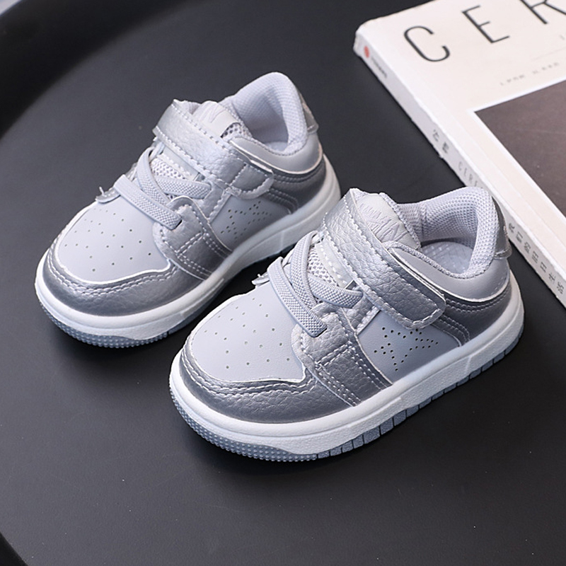 2025 Children Sports Shoes Kids Shoe for Girls Soft Soled Casual Board Shoes Walkfashion Silvery Black White Red Purple Casual Sneaker Toddler Boy Sho