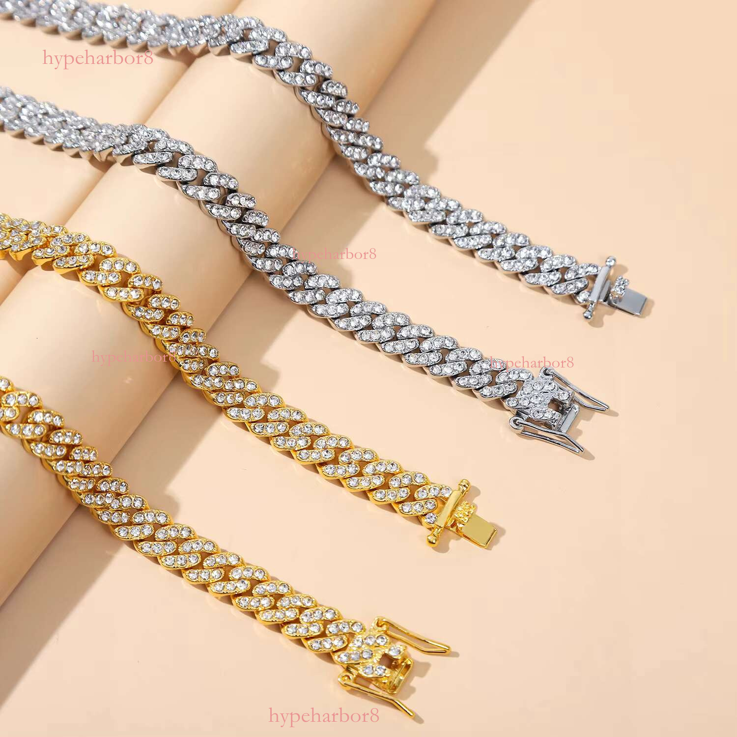 JM Sier High Quality Men's Hip Hop Chilled Miami Crystal Cuban Chain Necklace
