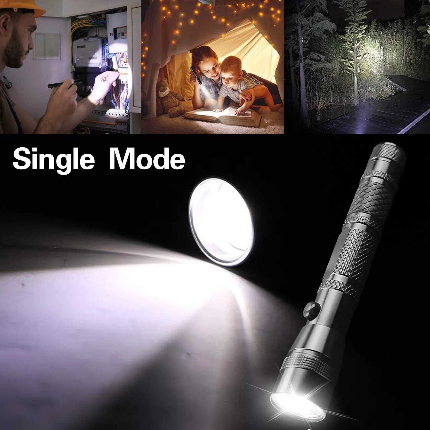 Mini Flashlight Portable Home Pocket Hiking Travel Work Light Emergency Lighting Lamp AA Battery Outdoor Waterproof LanternW251106