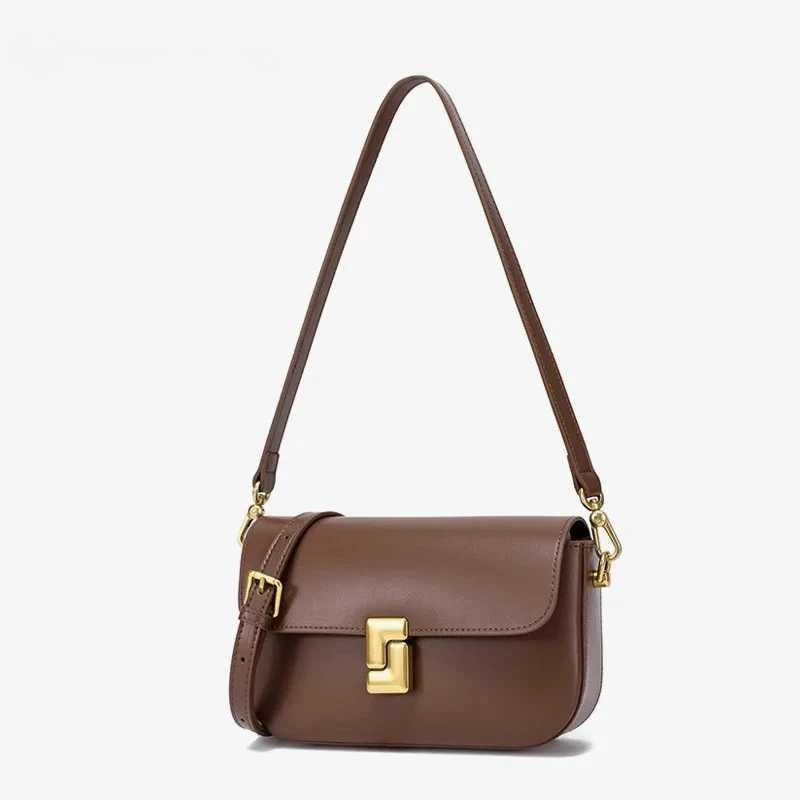 Womens Split Leather Shoulder Bag Trend Brand Small Square Bags Luxury Designer Handbag Messenger bag for FemaleW251107