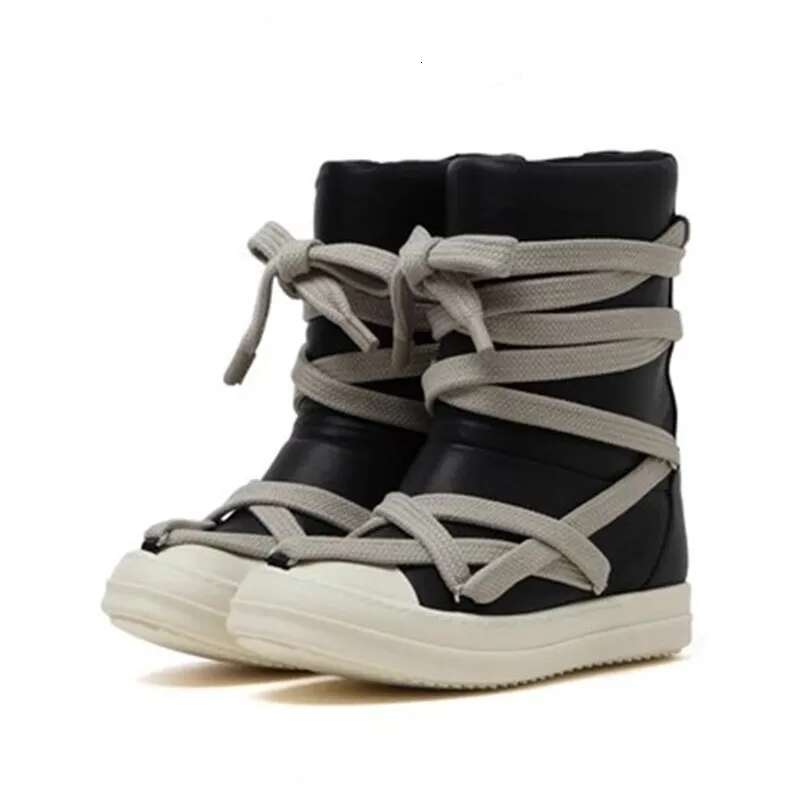 High Top Platform Corss Tied Men's Casual Boot Shoes Women Sneakers Designed Causal Flats Ankle Botas Size 44