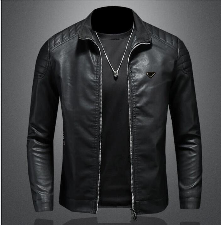 New fall Men's fashion leather pu zipper Motorcycle Causal blue Coat Mens Moto Biker 4XL top leisure spring outwear coats jacket men jackets