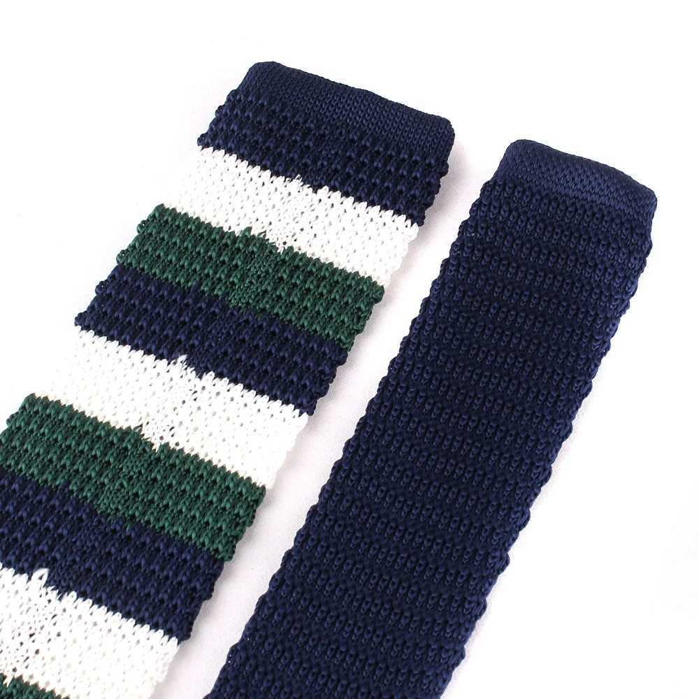 Mens Knitted Tie Striped Pattern Knitted Neckties Casual Skinny Fit Ties Wholes Available X250407